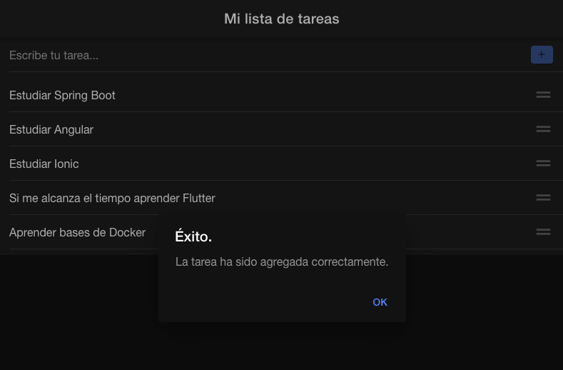 TaskList - Lista de Tareas Ionic + Angular