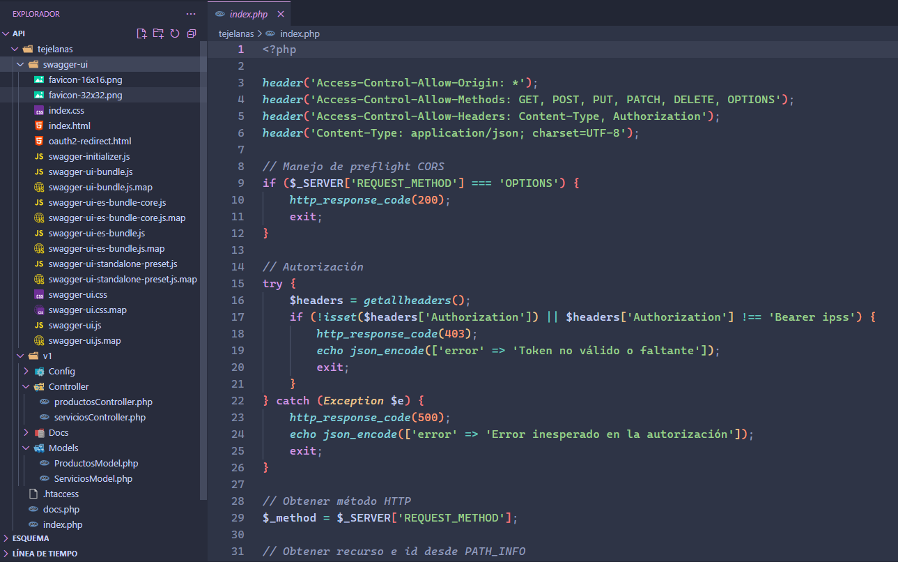 Backend Tejelanas Vivi